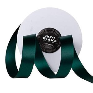 lot 1350 image: NOYI TRAXD Dark Green Double Faced Polyester Satin Ribbon