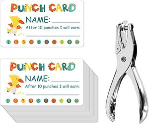 lot 1363 image: Reward Punch Cards w Hole Puncher (100 COUNT)