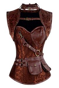lot 1364 image: Charmian Womens Retro Goth Bustiers Corset Set (Size L)