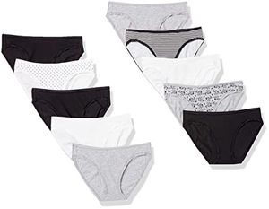 lot 2200 image: Amazon Essentials Womens Cotton Bikini Brief Underwear (10 COUNT) (Size M)