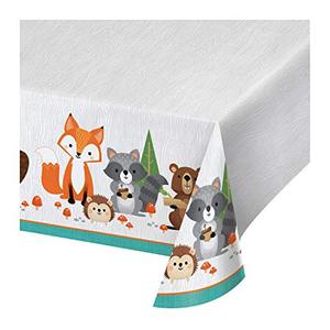 lot 2206 image: Creative Converting Wild One Woodland Plastic Tablecloths (3 COUNT)