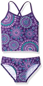 lot 2213 image: Kanu Surf Girls Beach Sport Banded Tankini Swimsuit (Size 4T)