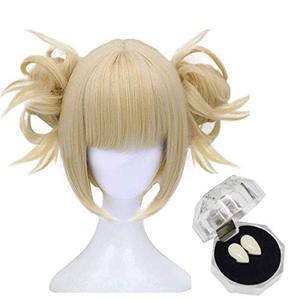 lot 2243 image: MORTICIA Short Blonde Full Bang Anime Cosplay Toga Wig