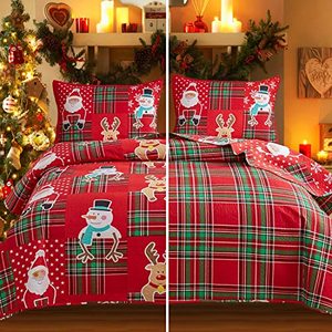 lot 2266 image: Christmas Quilt Set (King Size)