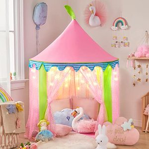 lot 2274 image: Tiny Land Princess Tent w Star Lights &amp Carry Case