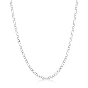 lot 2294 image: NYC Authentic Solid Sterling Silver Figaro Link Necklace