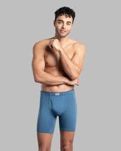 lot 2238 image: Fruit of the Loom Mens Underwear Cotton Boxer Briefs (3 COUNT) (Size S)