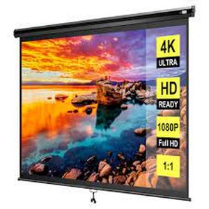 lot 2344 image: VIVOHOME Manual Pull Down Projector Screen