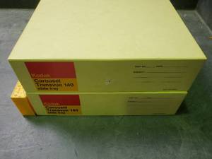 lot 2 image: Kodak Carousel Transvue 140 Slide Tray Lot of 2