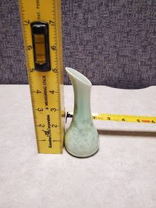 lot 12 image: Panda Garden Light Green Crystalline Glazed Mini Vase