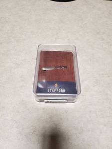 lot 19 image: Stafford Tie Bar - Gold, Silver in Color - Small Jewel Attached - New