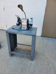 lot 59 image: Sears Craftsman 12 HP Bench Ginder - Mounted Metal Stand - Did NOT Power On