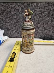 lot 61 image: Gerz Beer Stein, W. Germany, Hunter and Angels