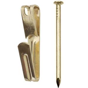 lot 66 image: 30-Pieces 50 lbs. Conventional Picture Hooks Value Box