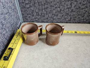 lot 112 image: Frankoma Pottery C5 Plainsman Brown Coffee or Tea Mug - Lot of 2 - Excellent Condition