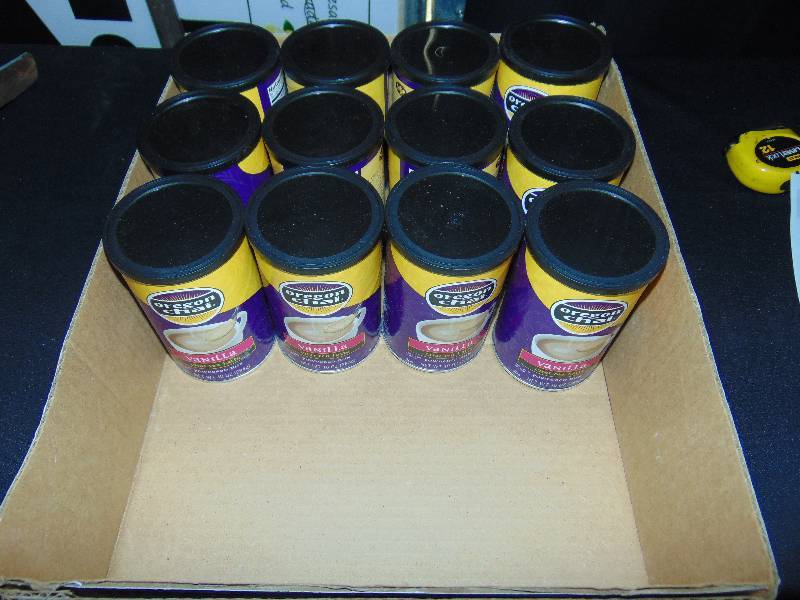 lot 1033 image: (12) Cans Oregon Chai Vanilla Latte Mix, 10 oz. Cans,