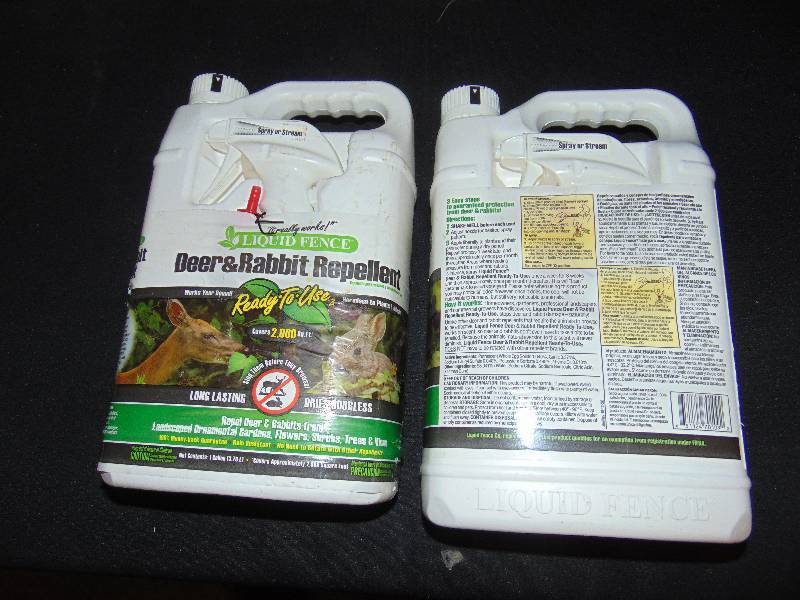 lot 1048 image: (2) gallon Liquid Fence Deer and Rabbit repellent, Ready to use, covers 2,000 sq. ft.