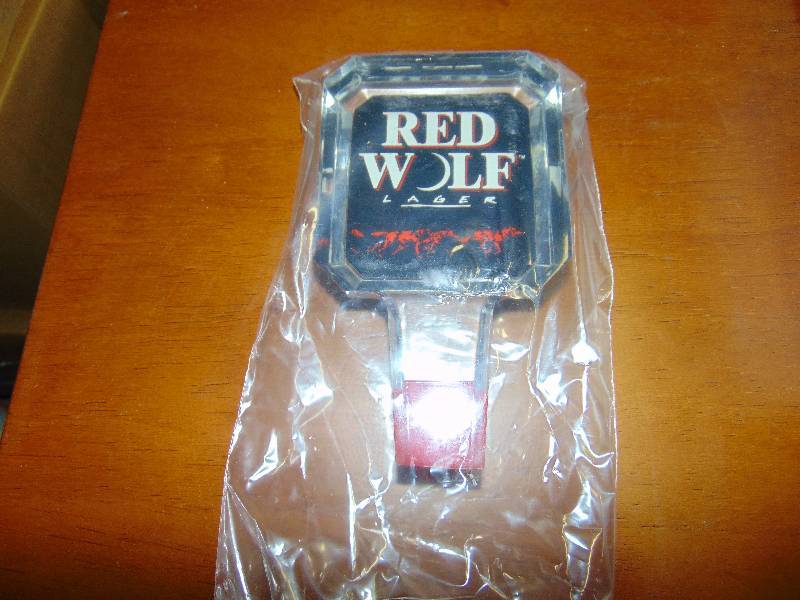 lot 1113 image: (1) Red Wolf Lager Tap Handle