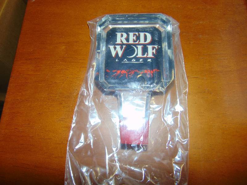 lot 1117 image: (1) Red Wolf Lager Tap Handle