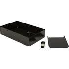 lot 1065 image: Trailer mount gas can rack, will hold (2) 2 gallon gas cans or (1) 5 gallon gas can with bolts for mounting and tie down strap--gas cans not included.