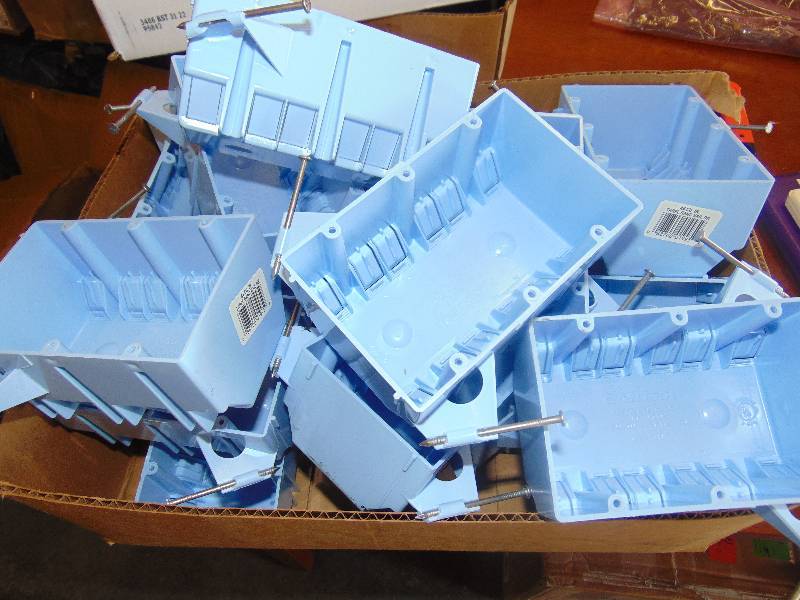 lot 1155 image: (16) ct. lot Cantex PVC three gang switch box, 44 cu. in. (721 ml) E244TN