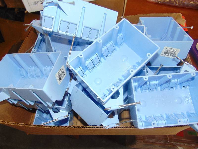 lot 1156 image: (16) ct. lot Cantex PVC three gang switch box, 44 cu. in. (721 ml) E244TN