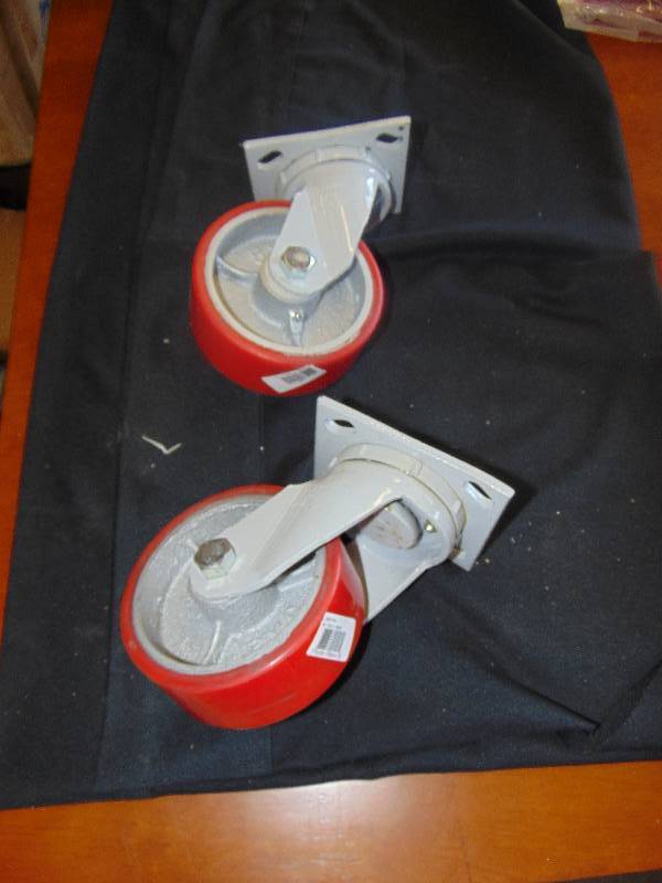 lot 1188 image: (2) ct. lot caster wheels N22-5-PO NH Item 189003 Fairbanks Swivel Weldless caster wheel 5 x 2
