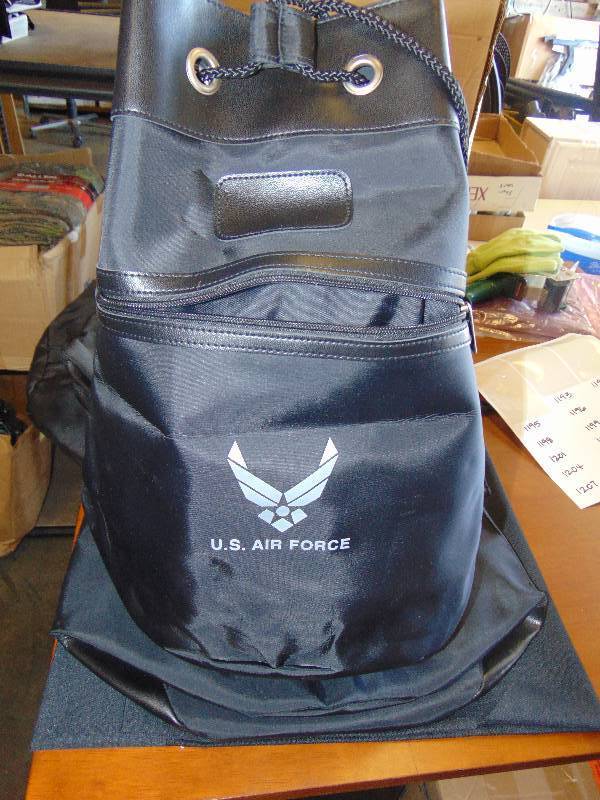 lot 1194 image: (1) Air Force Drawstring bag with reinforced bottom