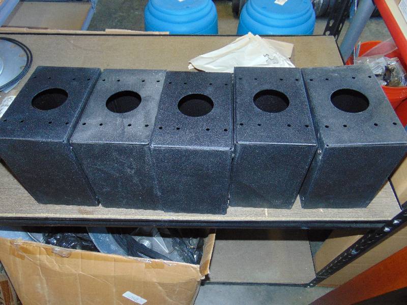 lot 1203 image: (5) ct. lot Middle Atlantic Products Metal Boxes w knock-outs 8 x 8 x 5