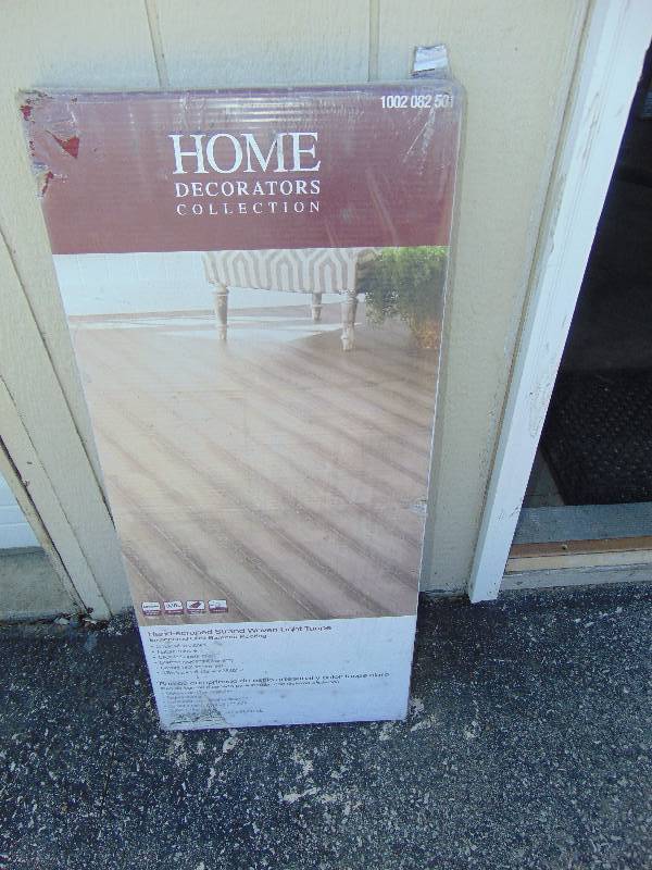 lot 1231 image: Home Decorators Collection Hand Scraped Strand Woven Light Taupe Engineered Click Bamboo Flooring, 19.2 sq. ft.