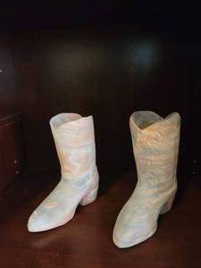 lot 109 image: (2) Vintage Boot Decor.