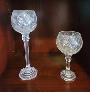 lot 111 image: (2) Crystal Goblets.