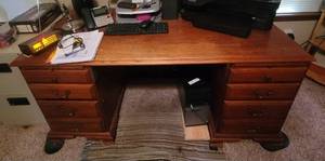 lot 125 image: Wooden Desk.