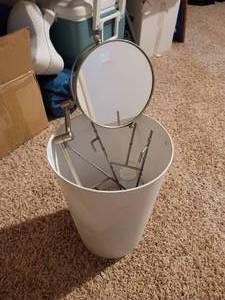 lot 171 image: Mirror and Waste Basket.