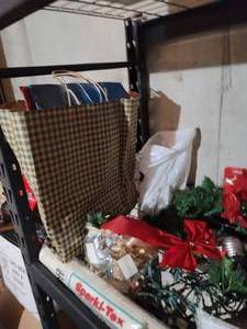 lot 206 image: Faux Flowers, Figurine, Lighted Acrylic Trees, and more.