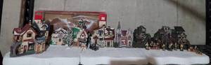 lot 208 image: Very Cool Christmas Village Set. Houses, People and Accessories Lot 14. READ DESCRIPTION
