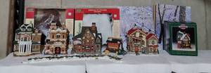 lot 210 image: Very Cool Christmas Village Set. Houses, People and Accessories Lot 34. READ DESCRIPTION