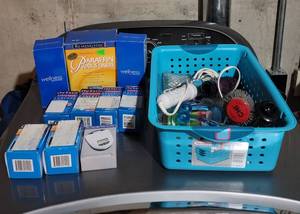 lot 223 image: Lancets, Paraffin Wax and Liners, and Curlers.