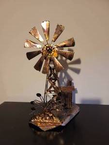 lot 229 image: Vintage Copper Windmill Music Box.