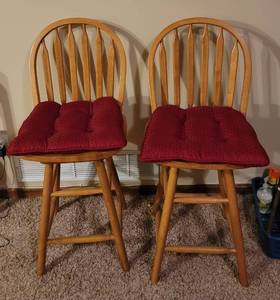 lot 269 image: (2) Matching Wooden High Chairs.