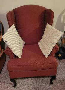 lot 277 image: Wingback Accent Chair.