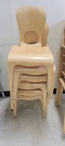 lot 2528 image: Lot of 6 COMMUNITY Childrens Wooden Chairs