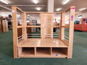 lot 13500 image: Wood Book Station W Storage