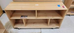 lot 13662 image: Rolling Childrens&nbspWooden Storage Unit
