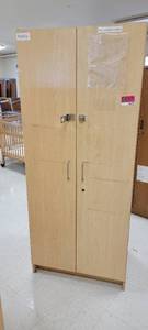 lot 13672 image: 2 Door Wooden Storage Cabinet