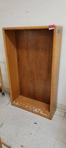 lot 13678 image: Oak Shelving Unit