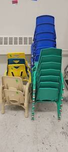 lot 2532 image: Lot of 20 Various Young Childrens Chairs