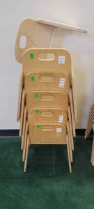 lot 2540 image: Lot of 6 Wooden Childrens Chairs