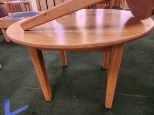 lot 13521 image: 36in Wooden Georgia Chair Company Table&nbsp