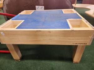 lot 13526 image: Lakeshore Childrens Table and Lego Table